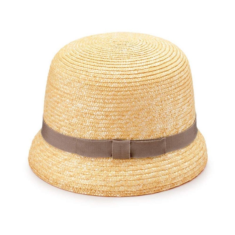 Tanaka Hat UK-H113 Straw Mini Casablanca, Natural × giclee ribbon