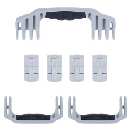 Pelican 1620 Replacement Handle & Latch Set by ColorCase - Silver Handles & Double Throw Latches