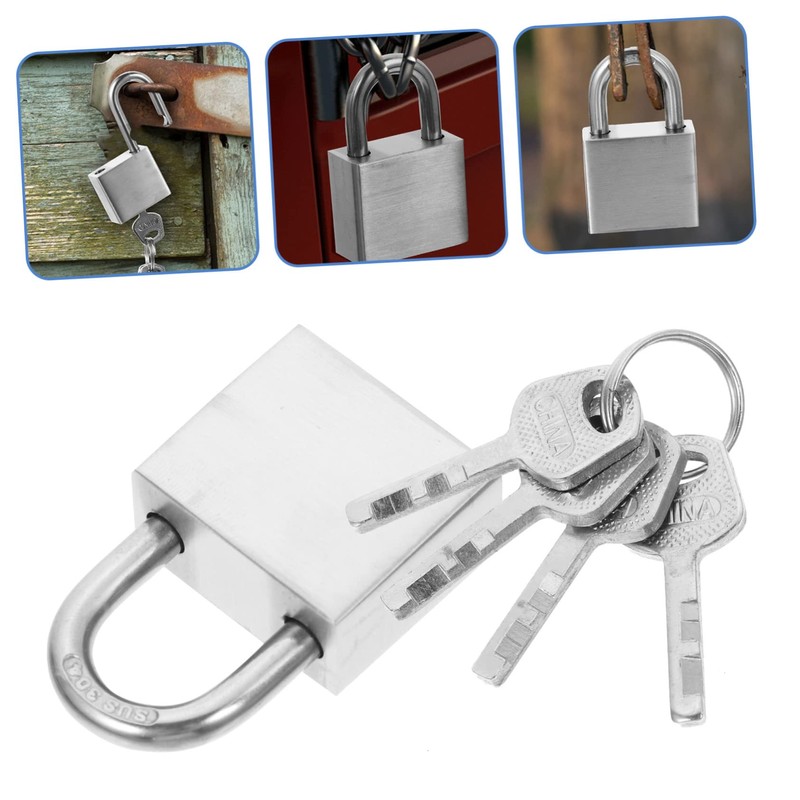 iplusmile Stainless Steel Padlock Luggage Locks Travel Door Lock Rust