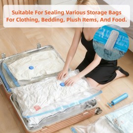 IIUIKOO 10 Pack Sealing Clips for Vacuum Storage Bags, Reusable, Slide-to-Seal, for Clothes, Food, Travel – Airtight, Space-Saving, Easy Grip