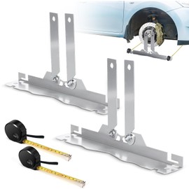 Gifeerory 2 Pack Wheel Alignment Tool with Connection Sheet, New Upgrade Toe Alignment Tool Plates, Heavy Duty Toe Alignment Tool Plates with 2 Tape Measures, Wheel Alignment Kit for Most Cars