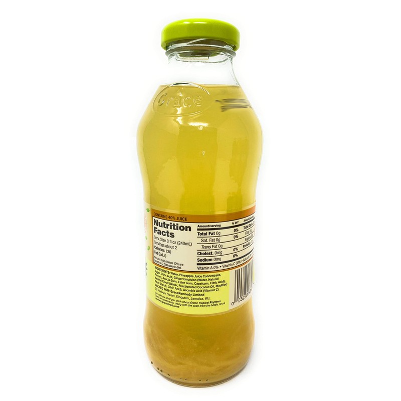 Grace Tropical Rhythms Pineapple Ginger Jamaican Fruit Juice 16oz, 6