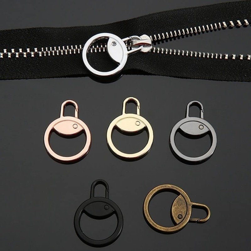 1Pc Zipper Pull Replacement, Detachable Metal Zipper Puller Zip Slider