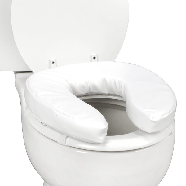 DMI 2-Inch Vinyl Foam Toilet Seat Cushion Adds Extra Padding to Your Toilet Seat, White