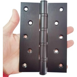 Heavy Duty Door Hinges Stainless Steel Ball Bearing Hinges 4 Inch Door Hinge for Interior & Exterior Doors Square Corners,Heavy Duty Wood Door with Mounting Hardware 2 Pack (Black, 4 Inch)