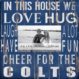 Fan Creations N0734-IND Indianapolis Colts 10x10 in This House Frame, Multicolored