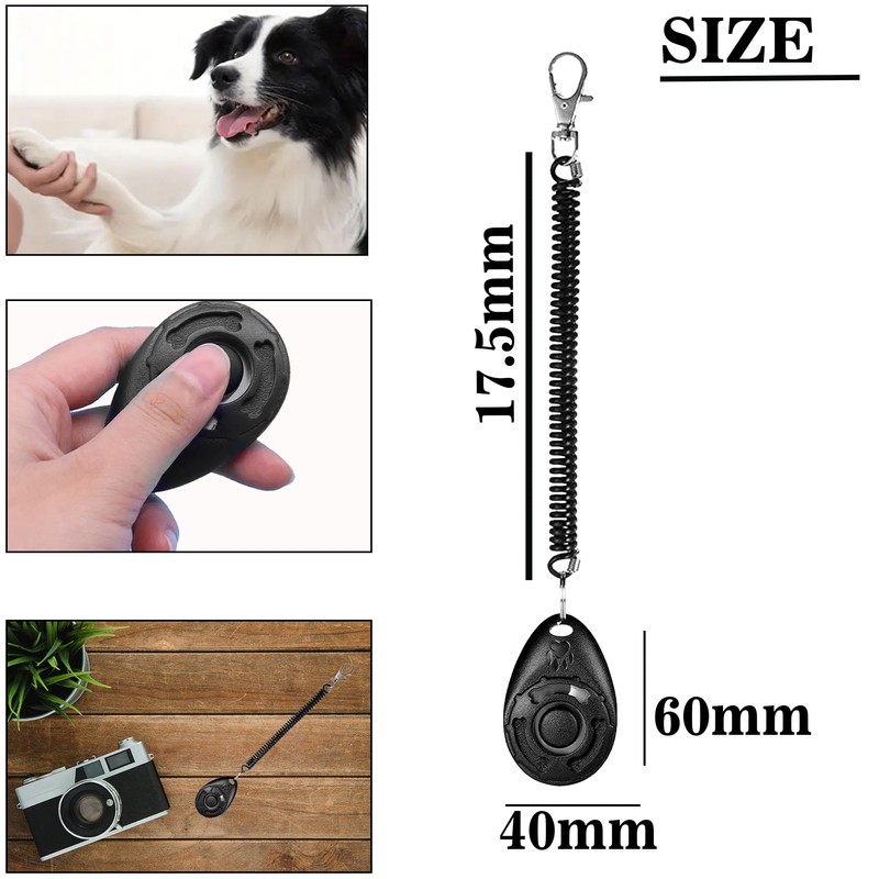 WedDecor Pet Training Clicker with Wrist Strap - Ideal for