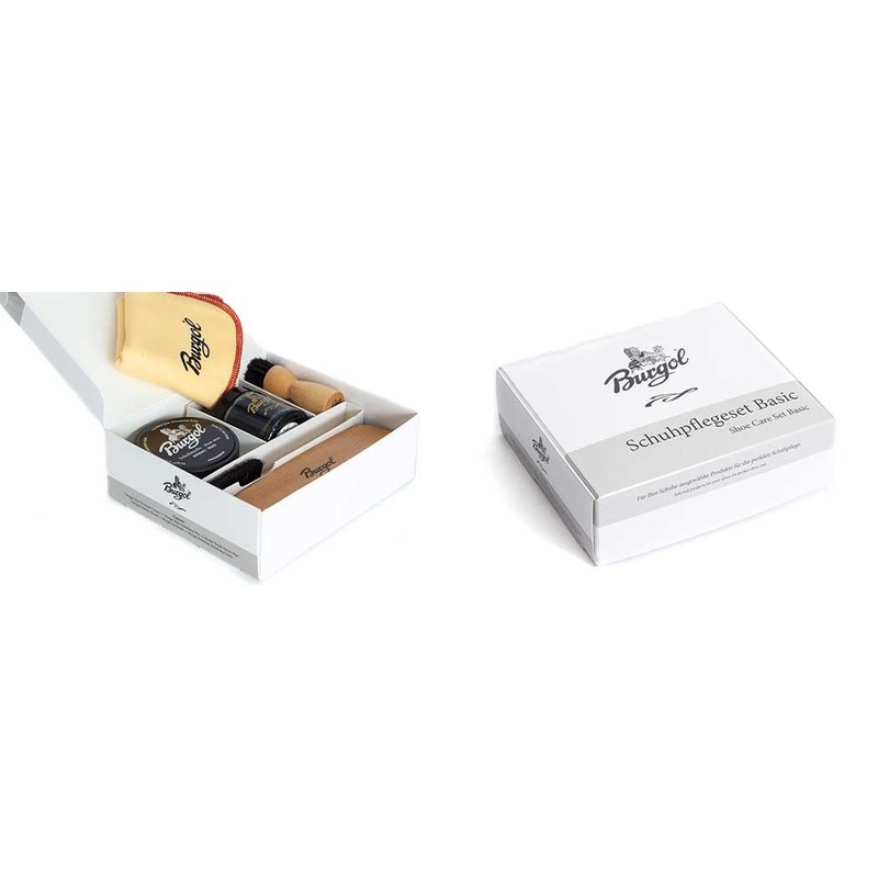 Burgol Basic Shoe Care Set with Shoe Pomade, Shoe Wax,