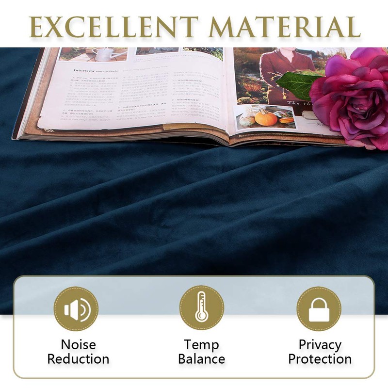 StangH 120 inches Long Velvet Curtains for High Ceiling Living