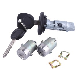 Slakerbe Ignition Switch Lock Cylinder,Door Lock Cylinder with 2 Key Fit for Avalanche 2003-2006,Fit for Jimmy 2004-2005,Fit for Sierra 2002-2006 Replace OE# 707835,706592,15298923,15298924