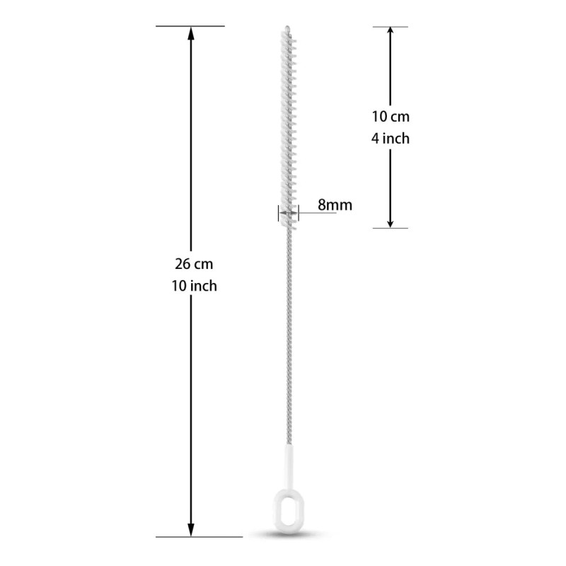 Mt.Jun Cepillo Limpiador De Pajillas, 10 Pulgadas, 0.315pulgadade D
