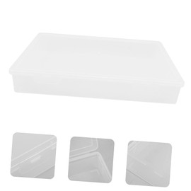 DOITOOL Certificate Holder Case Box Transparent Document Storage Organizer for Files Postcards and Certificates Plastic with Buckle Lid for Desktop Use