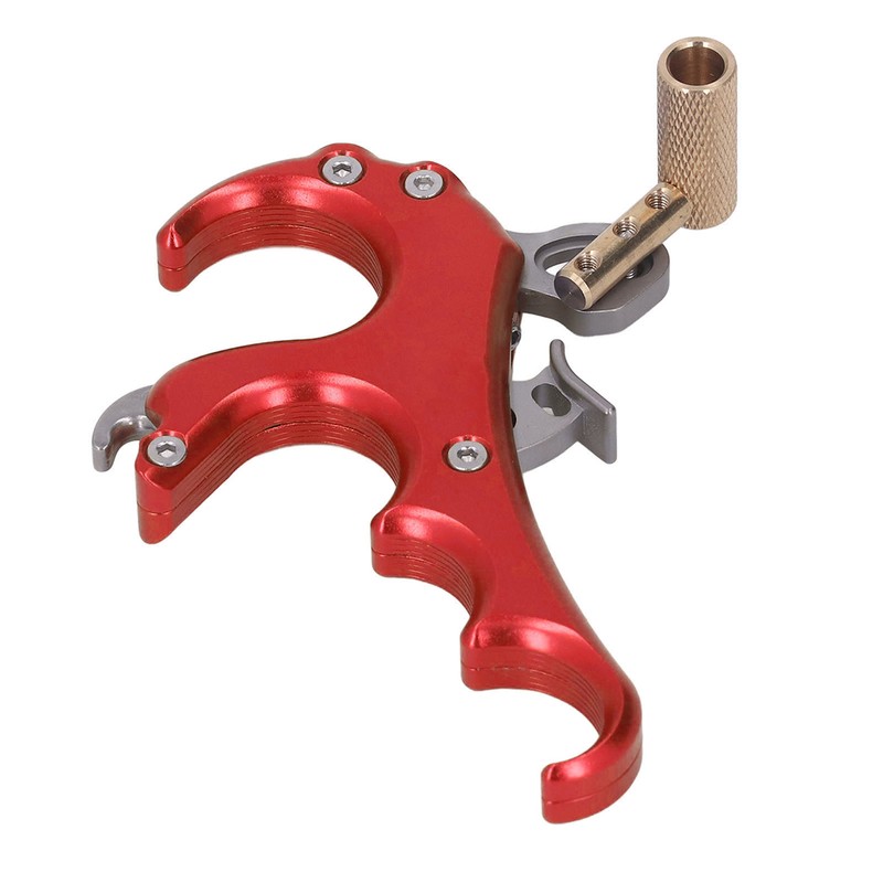 Bow Release Aids Aluminum Alloy Sensitivity Adjustable 4 Fingers Compound