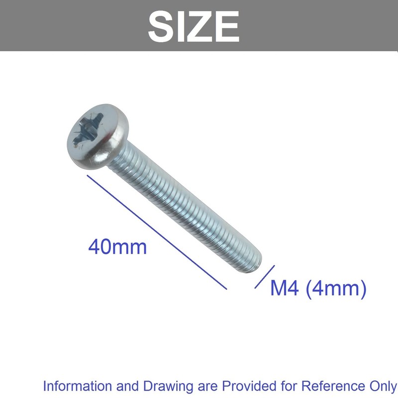 TERF® M4 X 40mm Pozi Pan Head Machine Screws Stainless
