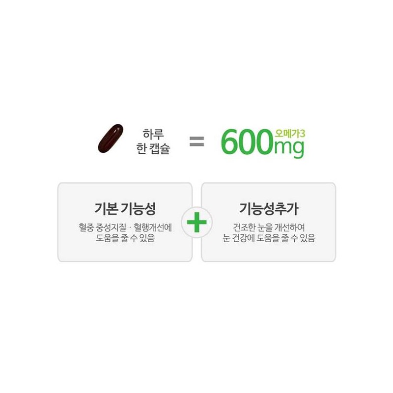 오메가3 루테인 눈건강 복합기능성 1050mg 30캡슐 Omega-3 Lutein Eye Health