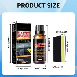 Bettinay 50ML Back to Black Dashboard Restorer, Car Interior Plastic Scratch Repair for Prevents Drying Aging