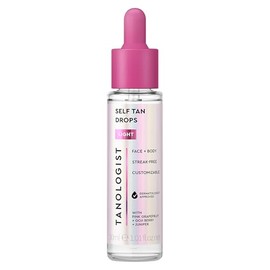 TANOLOGIST, Self Tan Drops, Serum Autobronceador Facial y Corporal con Ácido Hialurónico y Glicerina, Light Glow, 30 ML