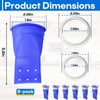 6-Pack Floor Drain Odor Stopper,2 Inch Blue Waterless Trap Seal