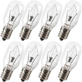 SATONA E12 T20 25W Incandescent Bulbs for Salt Lamp 120V - Warm White Light 2700K, 150lm - Perfect for Himalayan Salt Lamps & Baskets, Scentsy Plug-in & Wax Warmers, Night Lights (Pack 8)