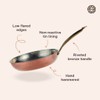 CopperStudio Signature 10” Copper Frying Pan, Hand-hammered copper, Non-reactive tin