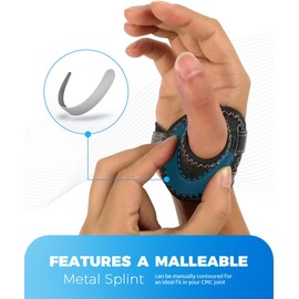 FORTEMOTUS CMC Thumb Brace Splint, CMC Joint Support for Thumb CMC Joint Pain, Instability, Tendonitis, Lightweight & Adjustable Thumb Support Brace for Men and Women Large-Right