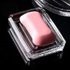 luzen 1PC Rectangle Glass Soap Dish Bar Soap Holder Soap