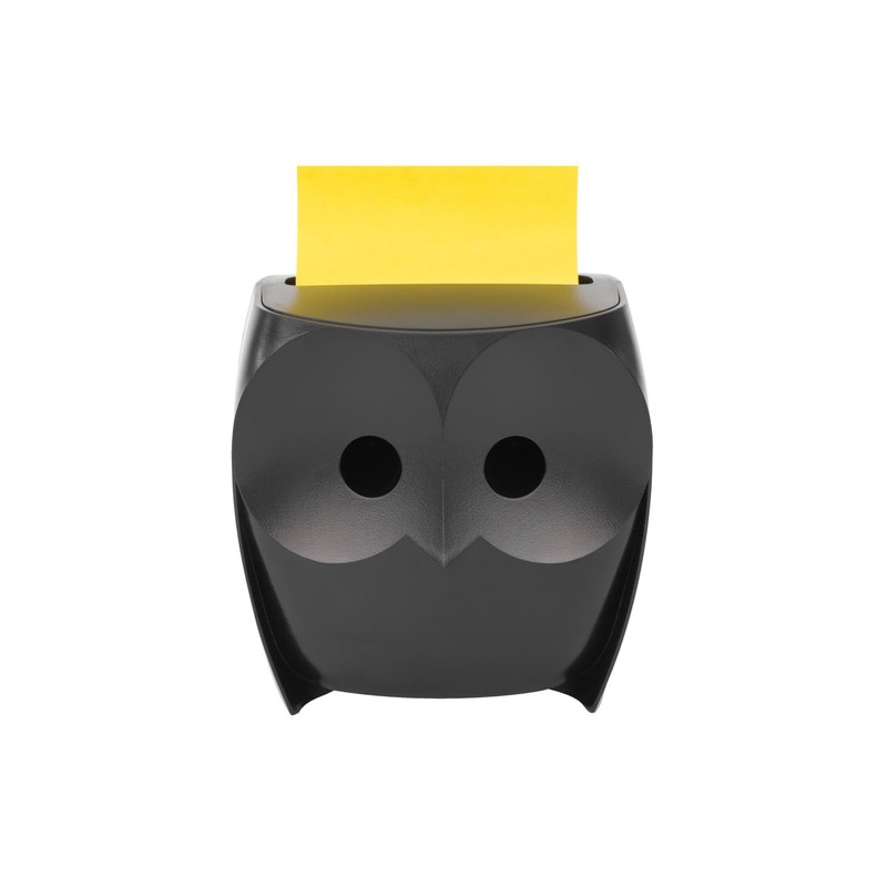 Post-it Z-Notes Dispenser Owl Black + Post-it Super Sticky Z-Notes