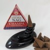 Jumbo Golden Nag - Back Flow Incense Cones (1, Red-