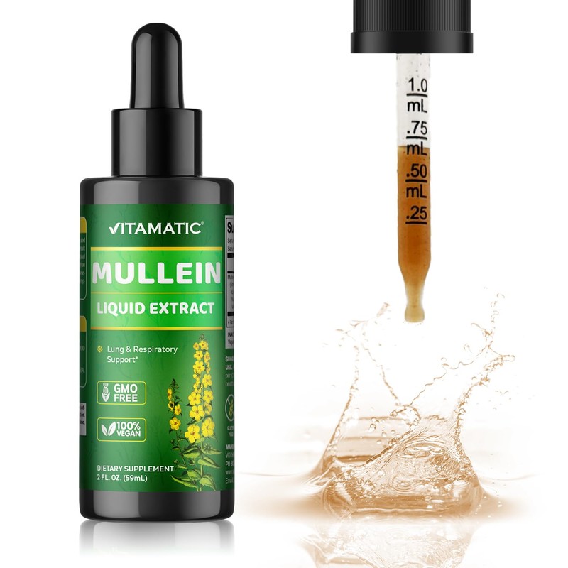 Vitamatic 2 Packs Liquid Mullein Leaf 1000mg per Serving -