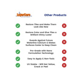 LayorCare TR3-800-QT - Pool Tile Sealer, Restorer, & Protectant for Pool Tiles - Wet Look Tile Sealer to Restore Pool Tile 1 Quart