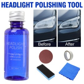 30ml Pro Car Headlight Lens Restoration Repair Kit Polish Cleaner Cleaning Tool