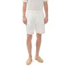 ÁWET Men's Nazret Pleated Linen Shorts 9", White, 34