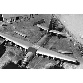 SPRUCE GOOSE H-4 HERCULES FLYING BOAT HOWARD HUGHES CONSTRUCTION 4X6 PHOTO