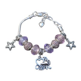 Infinity Collection Girls Cheerleading Bracelet, Cheer Gifts- Cheer Jewelry- Cheer Bracelet- Adjustable Cheer Charm Bracelet- Gift For Cheerleaders, Cheer Teams & Cheerleading Coaches