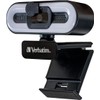 Verbatim Webcam con micrófono e iluminación, cámara Externa para Ordenador