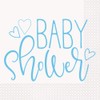 Blue Hearts Baby Shower Luncheon Napkins (16cm) - Charming Design