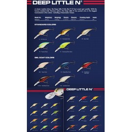 Norman Lures Deep Little N Crankbait Bass Fishing Lure, 9-12 Foot Depth, Fishing Gear and Accessories, 2 1/2", 3 oz, Chartreuse Shad