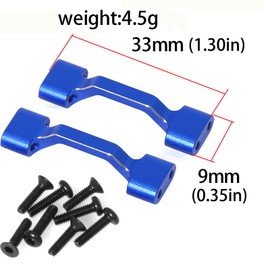 Cross Brace Lower Metal 6062 Aluminum for Losi 1/18 Mini LMT 4X4 Brushed Monster Truck，Replacement for LOS211047 Upgrade Parts Cross Brace Set for Losi - LOS01026 1/18 Mini LMT Monster (Blue Anodized)