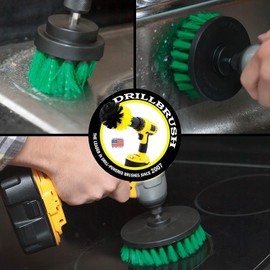 Kitchen - Cleaning Supplies - Household Cleaners - Drill Brush - Grout Cleaner - Cast Iron Skillet - Pots and Pans - Scrub Brush - Stove - Oven - Sink - Kitchen Table - Hard Water Stain Remover