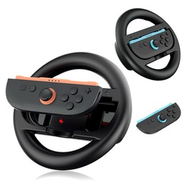 Tolesum 2 Pack Lenkrad,Kompatibel mit NSwitch 2 Modell Joy-Cons,Racing Wheel Controller Accessories for Mario Kart World,Lenkradgriff Griff für Switch 2 Joy Con Controller