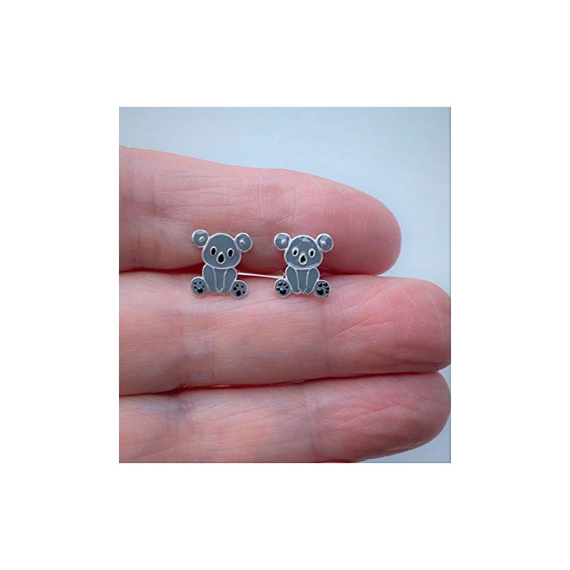 Cute Koala Bear Earrings - 925 Sterling Silver