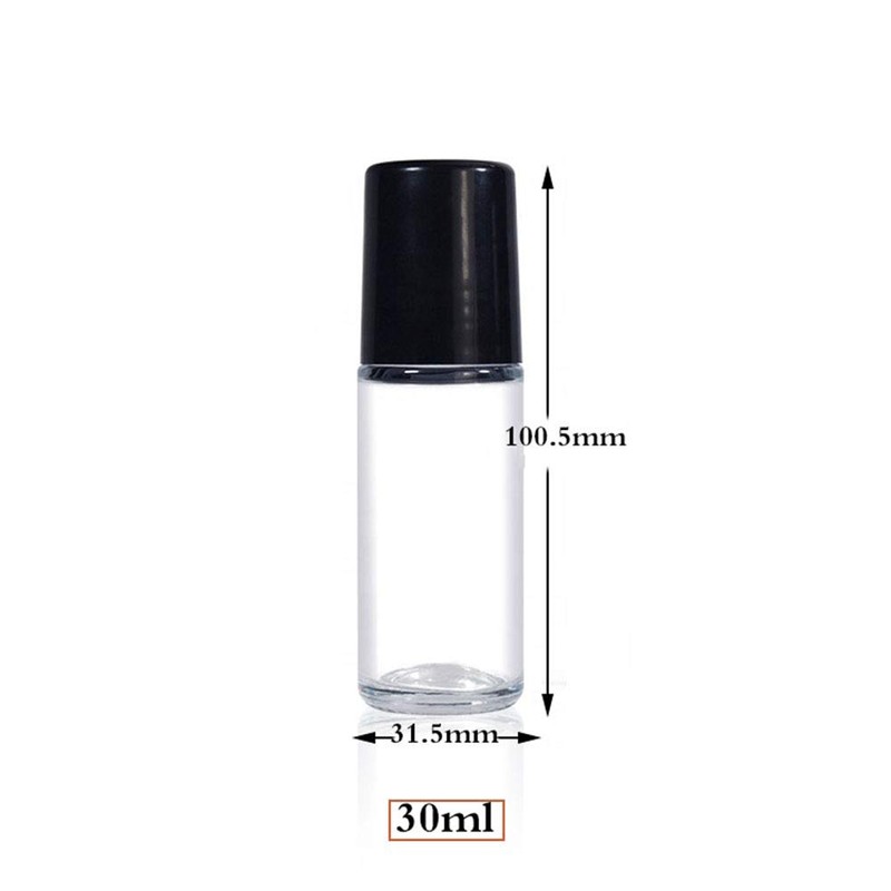 4PCS 30ml Essential Oil Roller Bottles, Empty Refillable Clear Glass