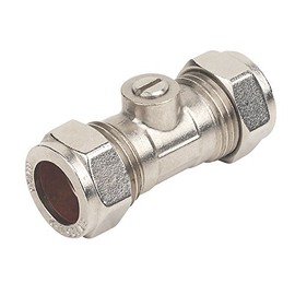 Trueshopping 1 X Plumbing Fittings Isolating Valve Chrome 15mm