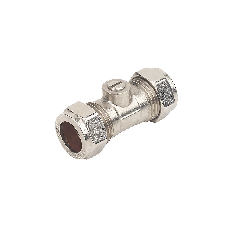 Trueshopping 1 X Plumbing Fittings Isolating Valve Chrome 15mm