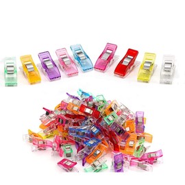 Naisfei Sewing Clips,100 PCS Sewing Clips Multipurpose Plastic Quilting Clips for Quilting Crafting Wonder Clips, Quilting Accessories to Replace Sewing Pins Pinning and Marking(9 Colors)