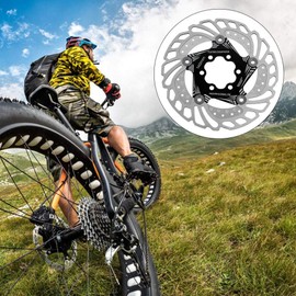 Floating Disc Brake Rotor, 140mm 6 Bolts Disc Brake Rotor Brake Pad Cycling Accessory(Black) Bicycles And Spare Parts