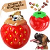 TLKNG Dog Chew Strawberry Toy - Puppy Stuffable Freezable Toy