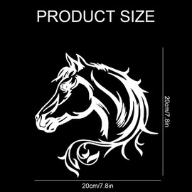 Wasise Horse Sticker - Black Horse Decals for Vehicles, Horses Wall Sticker, Caravan Decal, Motorhome Decals, Camper Van Decal, Horses Laptop Stickers, Car Stickers and Paster (White)