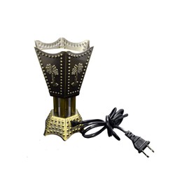 Metalic Studded Hexagon Shaped Electric Incense Bakhoor Burner by Intense Oud| Home Decor and Fragrance| Showpiece| Enchanting and Royal| (Antique)
