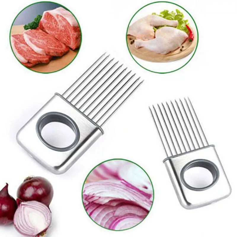Unbranded Stainless Steel Onion Holder Vegetable tools Tomato Cutter Kitchen